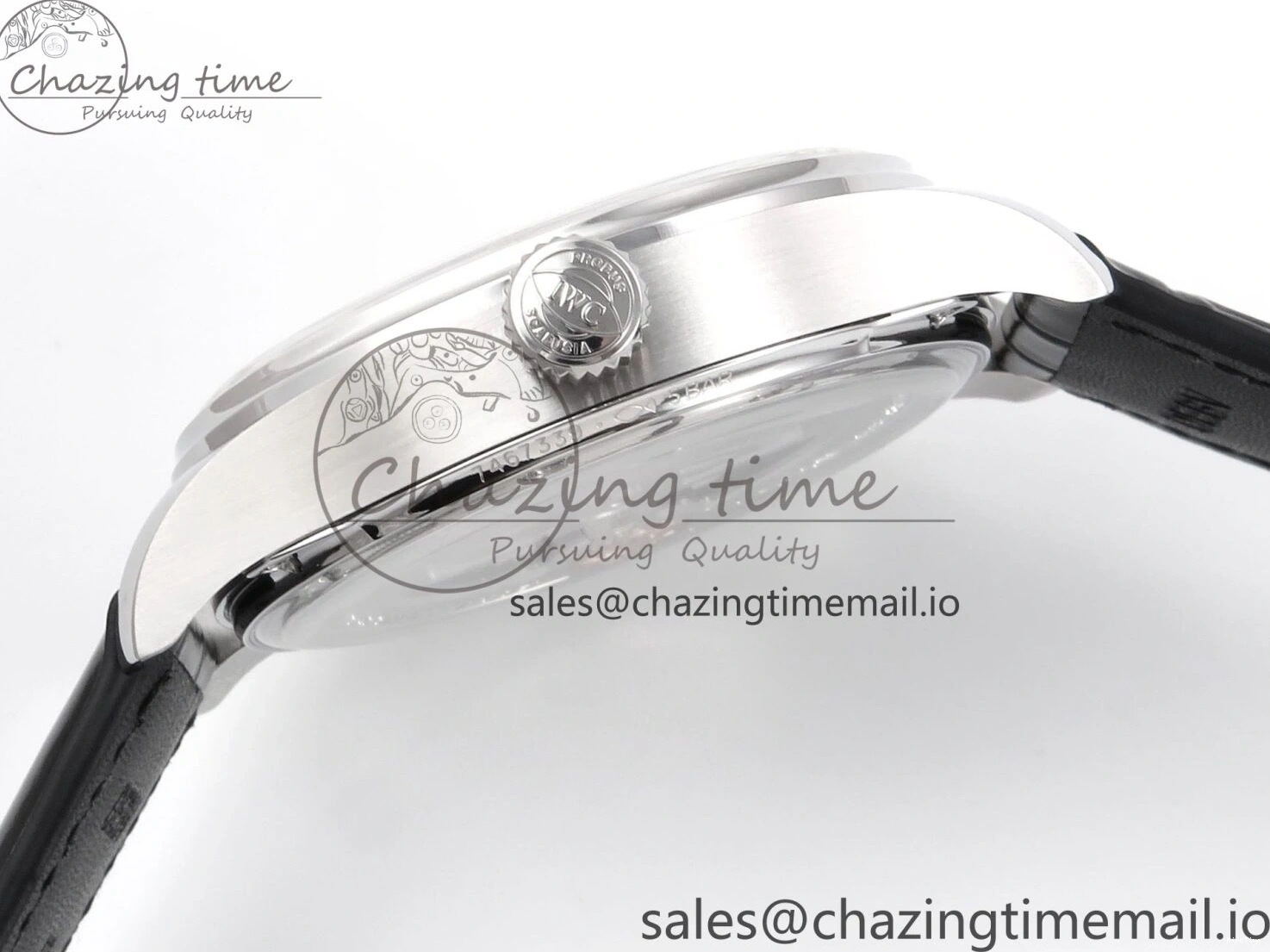 MIROTIME 0214 OnTrend Portugieser Automatic 42mm SS APSF 1:1 Best Edition White RG Dial on Black Leather Strap A 7010